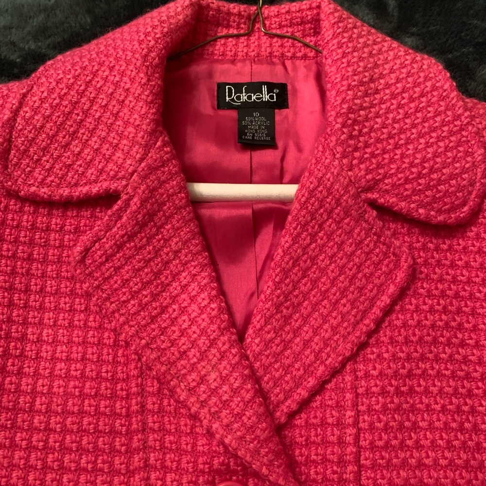 Rafaellae pink suit. Size 10 and pristine!